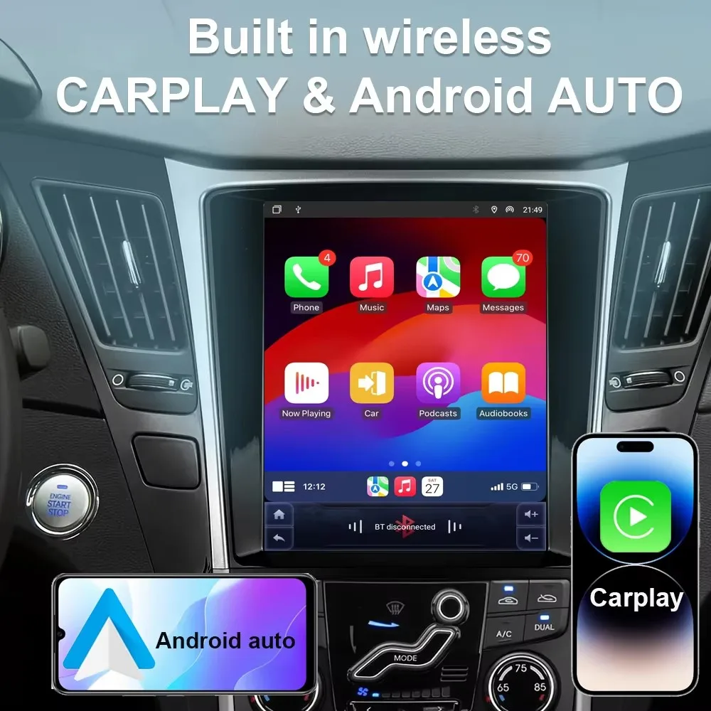 For Nissan Tiida Versa 2004 - 2013 Wireless Carplay Android Vertical Screen 9.7