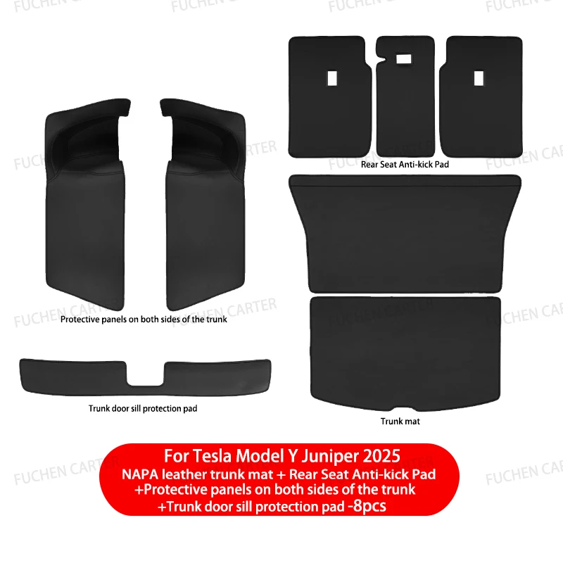 8pcs leather