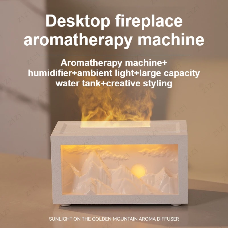 Fireplace Sunshine Jinshan Aromatherapy Machine USB Desktop Intelligent Snow Mountain Humidification Aromatherapy Machine