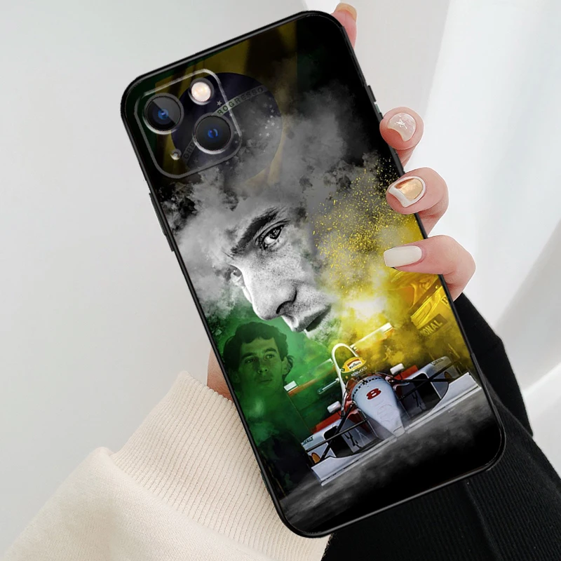 Ayrton Senna F1 Phone Case For iPhone 13 12 11 14 15 16 Pro Max Mini X XS Max XR Plus Case Back Cover