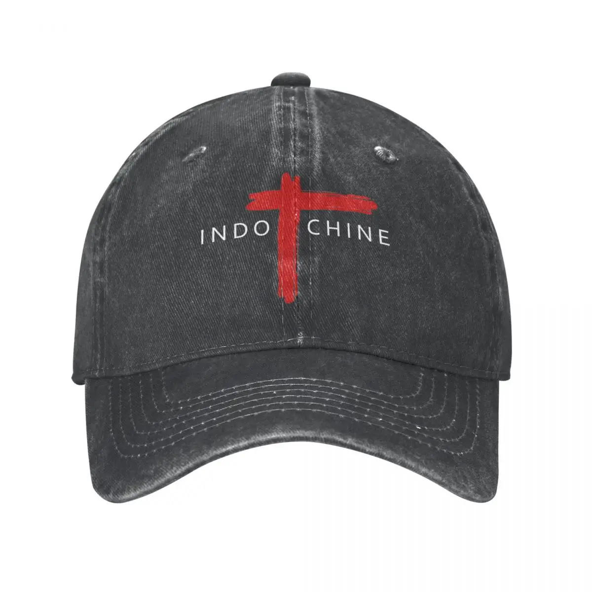 Vintage Indochine Logo Baseball Caps for Men Women Distressed Denim Washed Snapback Hat Music Band Outdoor Travel Adjustable Hat