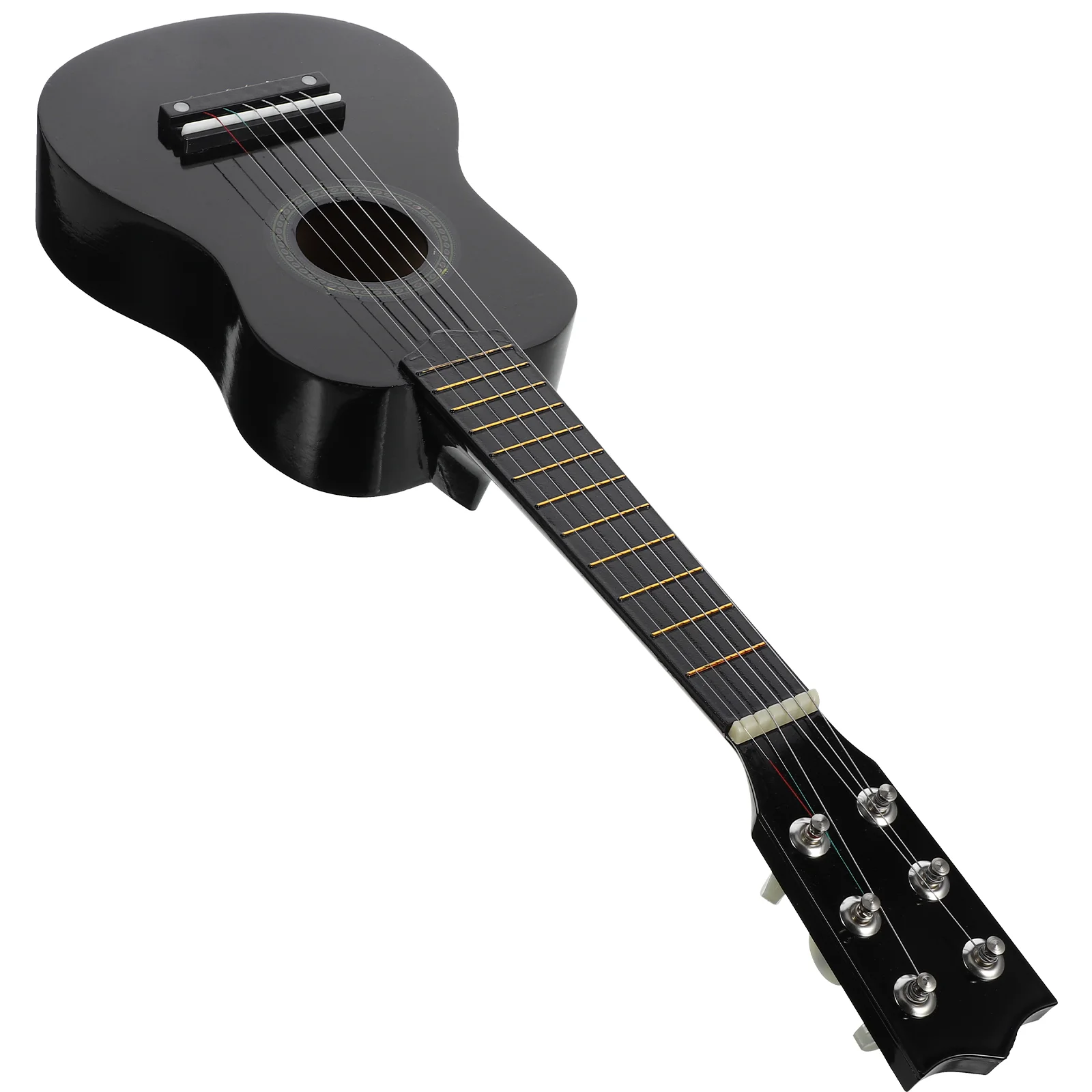 

Children's Guitar Toy 21 Inch Wooden Acoustic Toddler Size Guitars Kids Musical Instruments Black Color Beginner Practice Toy