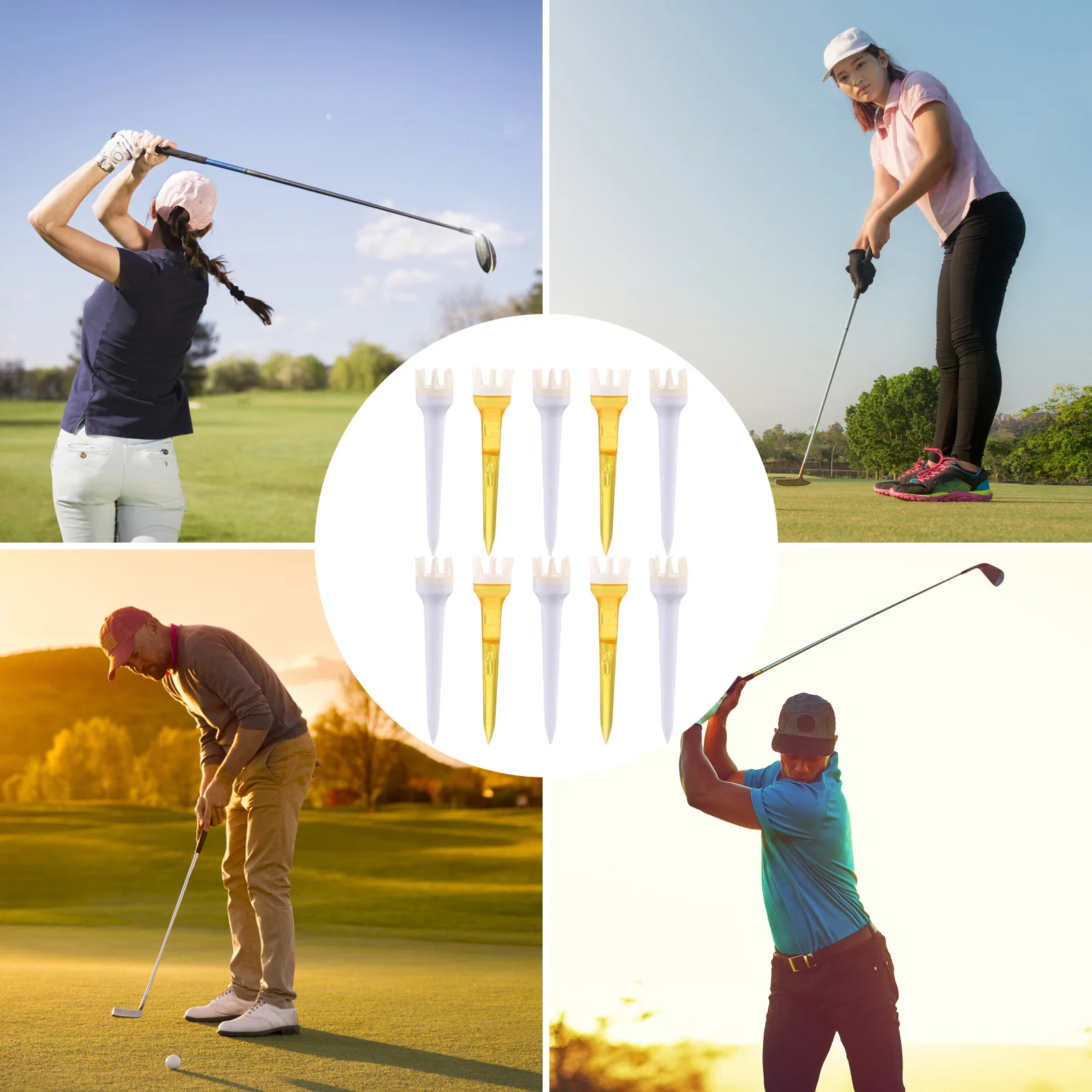 

10pcs Accessories Lightweight Portable Golfs Ball Holder Training Tool Golf Supplies Golf Equipment Ball Holder