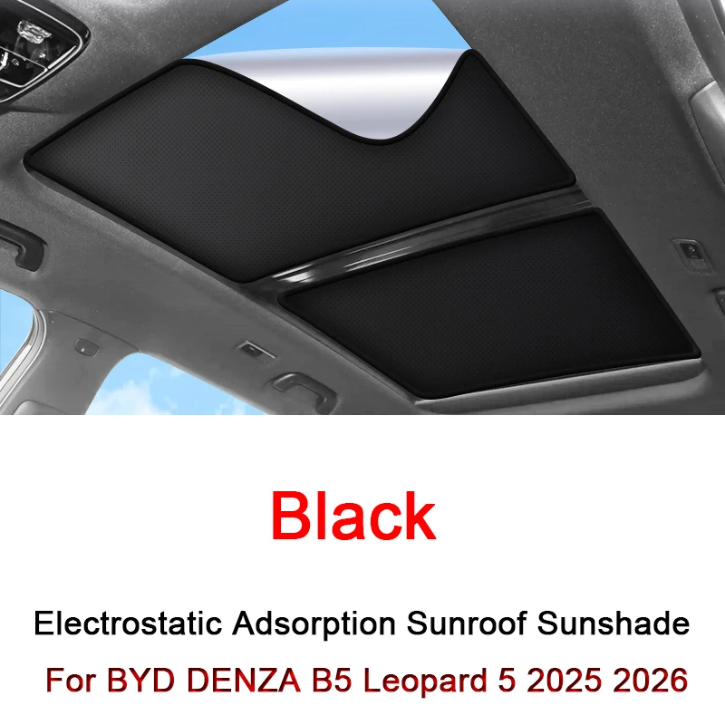 

Car Electrostatic Adsorption Sunroof Sunshade Cover For BYD DENZA B5 Leopard 5 2025 2026 2027 Heat Insulation Skylight Sticker