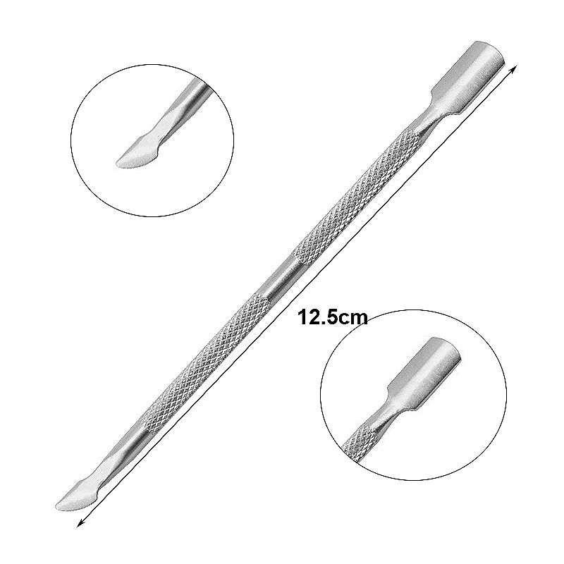 Double-ended Stainless Steel Cuticle Pusher Dead Skin Push Remover For Pedicure Manicure Nail Art Cleaner Care Tool