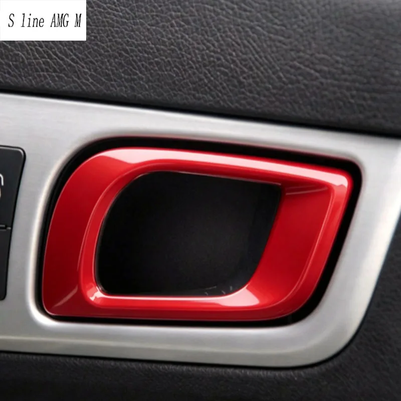 For Mercedes Benz SLK R172 2011-2015 RHD Carbon fiber Car Inner Door Pull Handle CD panel Cup holder Gear shift Sticker Cover view 3