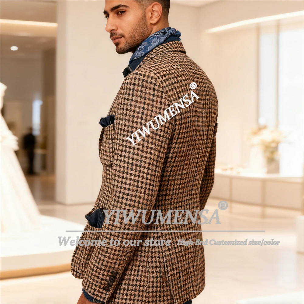 بدلات رجالي عصرية مكونة من قطعتين سترات صيد واحدة الصدر مخصصة لحفلات الزفاف والعريس Trajes Para Hombre #2