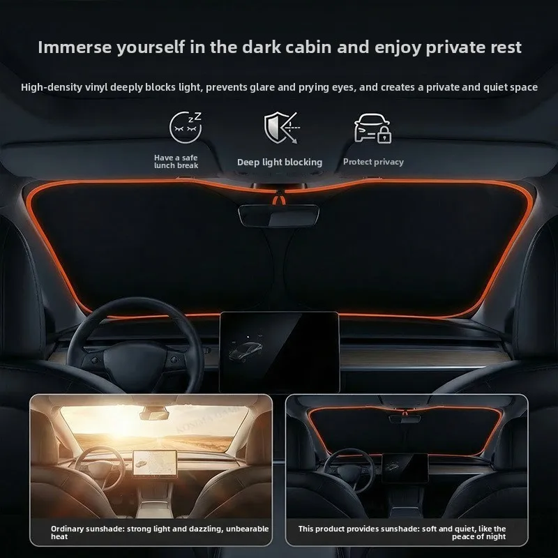 Folding Car Window Sunshade Cover Sun Shade Windshield Visor Protector Windscreen Auto UV Protection Curtain Styling Accessories - view 4