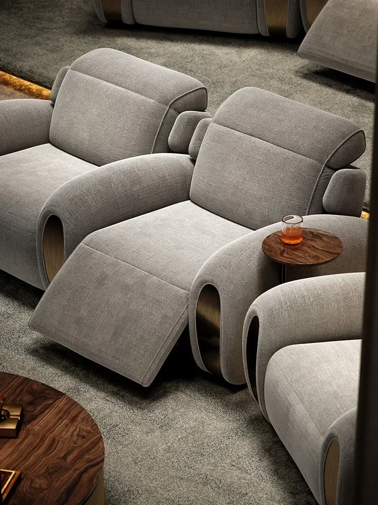 Italian audio-visual functional sofa villa whole house custom private cinema series light luxury fabric sofa