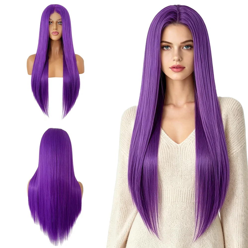 13x4-lace-front-purple-long-straight-wig-for-women-heat-resistant-synthetic-hair-halloween-cosplay-music-festival-party-wig