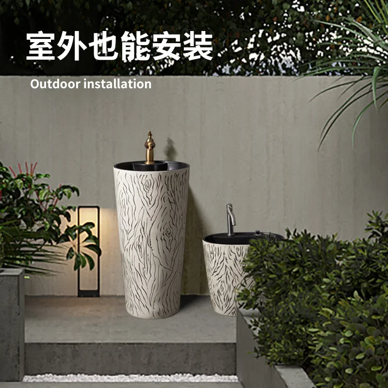 *Sink Column Wash Basin Bathroom Column Washbasin Retro Washstand Washbasin