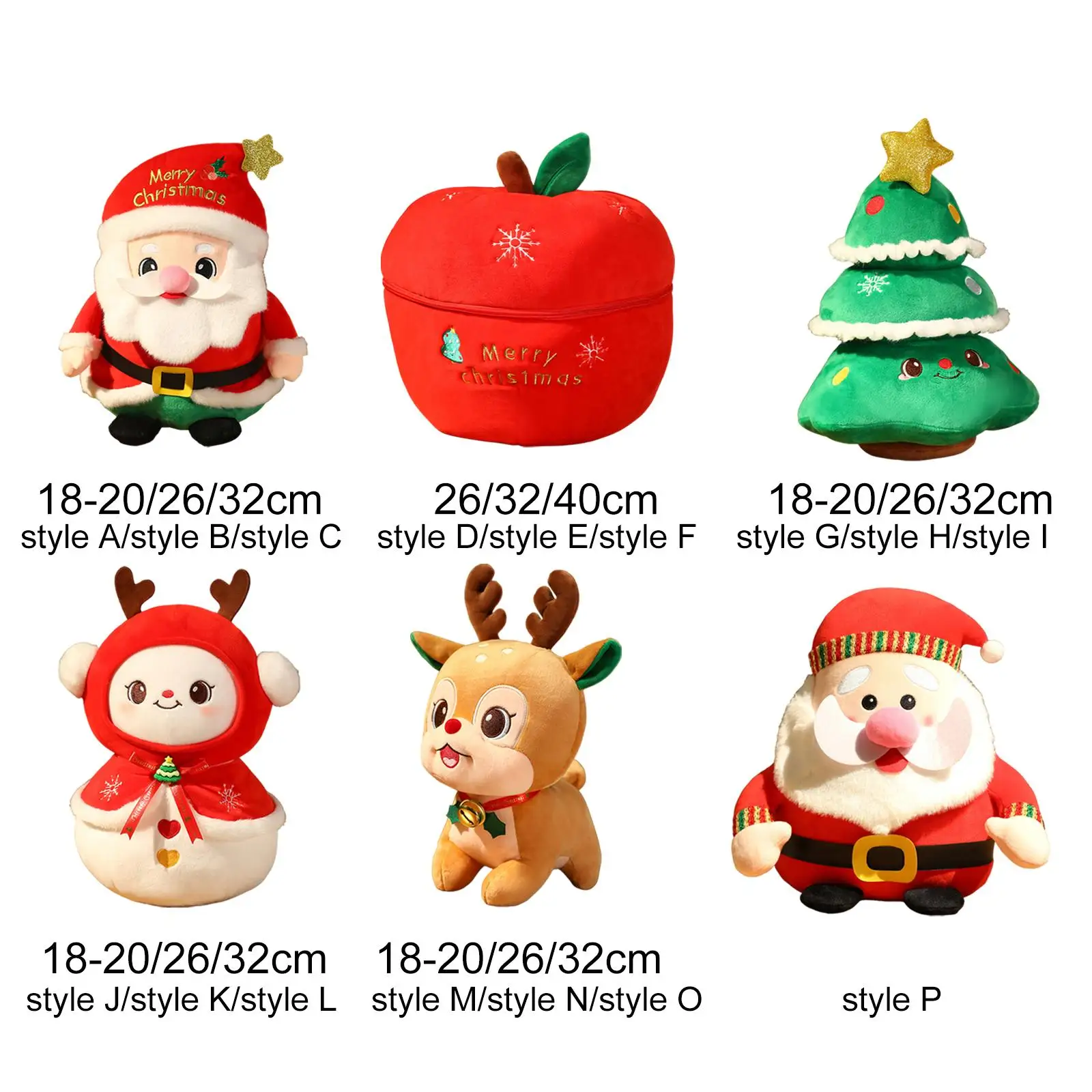 Soft Stuffed Doll Vivid Appearance Tabletop Xmas Decor for Indoor Desk Store