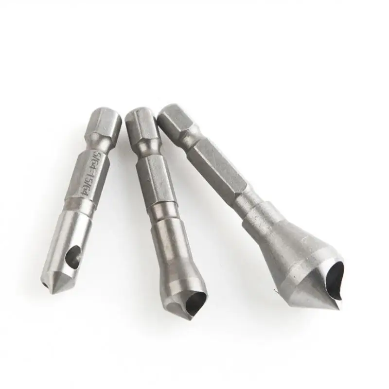 Imagem -06 - Aço Escareador Rebarbação Broca Buraco Cônico Cortador Aço Alumínio Cabeça Escareada Chanfradura Ferramentas Metal Broca Kit Peças de