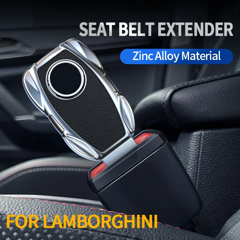 Premium Zinc Alloy Car Seatbelt Extender Easy To Install & Remove For Lamborghini Revuelto Coupe Temerario Huracán Gallardo Urus