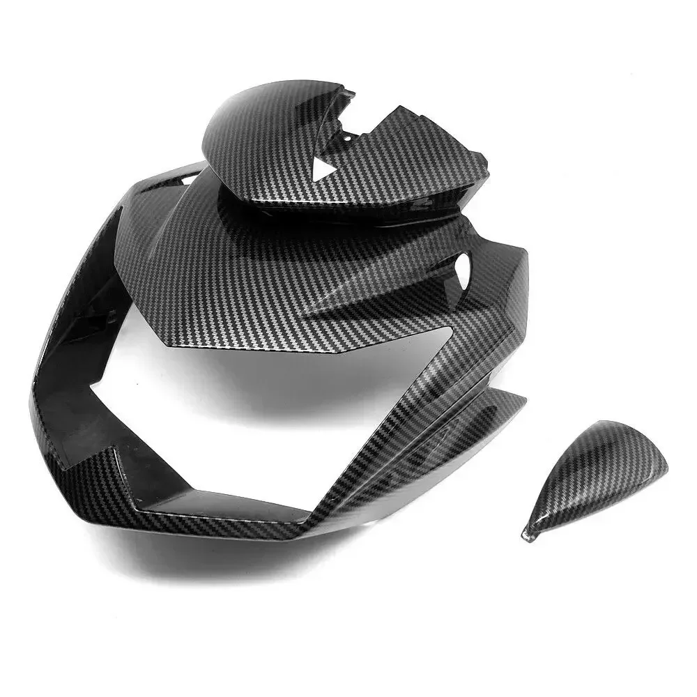 Front Upper Headlight Fairing Carbon Fiber Color For Kawasaki Z750 Z 750 2007 2008 2009 2010 2011 2012