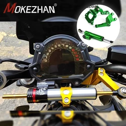 For Kawasaki Z650 Z 650 2017-2023 2022 2021 Motorcycle Fiber Carbon Steering Damper Stabilizer Bracket Support Mounting Kit