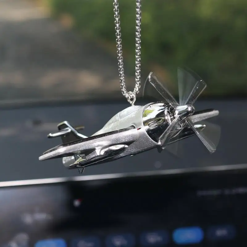 Car Rearview mirror Hanging Pendant Solar-Powered Airplane Ornament Helicopter Model Rotating Pendant Interior Decor Accessories