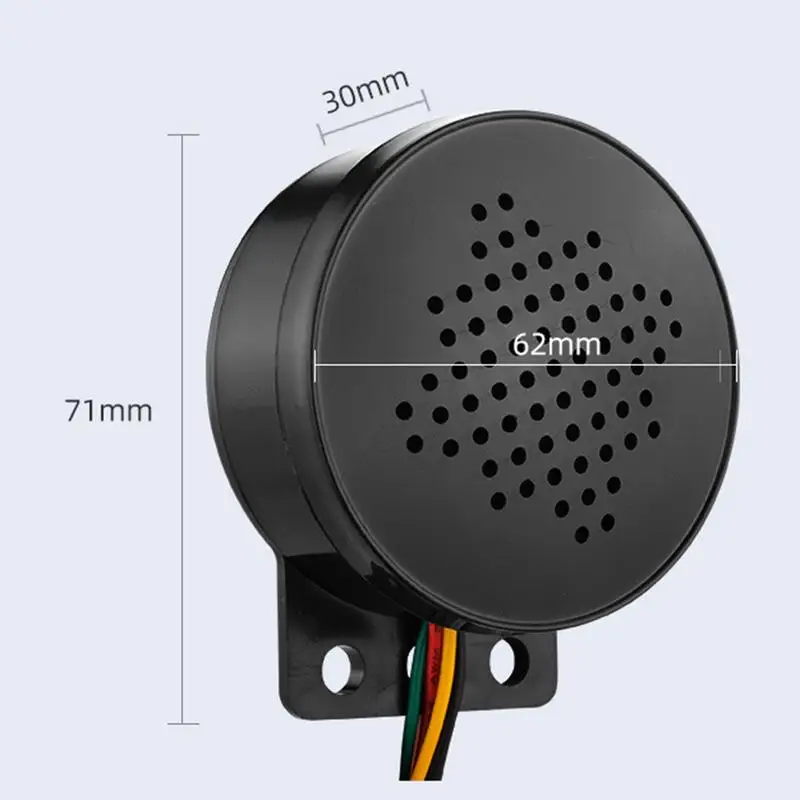 For Vehicle Reversing Reminders 110dB Decibel Backup Siren Beeper 12V 24V- Car Truck Vehicle Horn Voice Speaker Prompter Sound