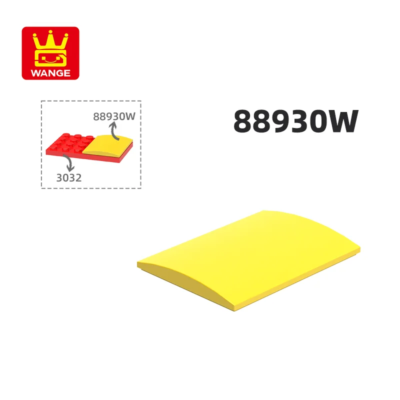 

Wange 88930W 100g/75PCS Rear 4-holes Arc Patch Building Block Moc Compatible with Brick DIY Children's Toy
