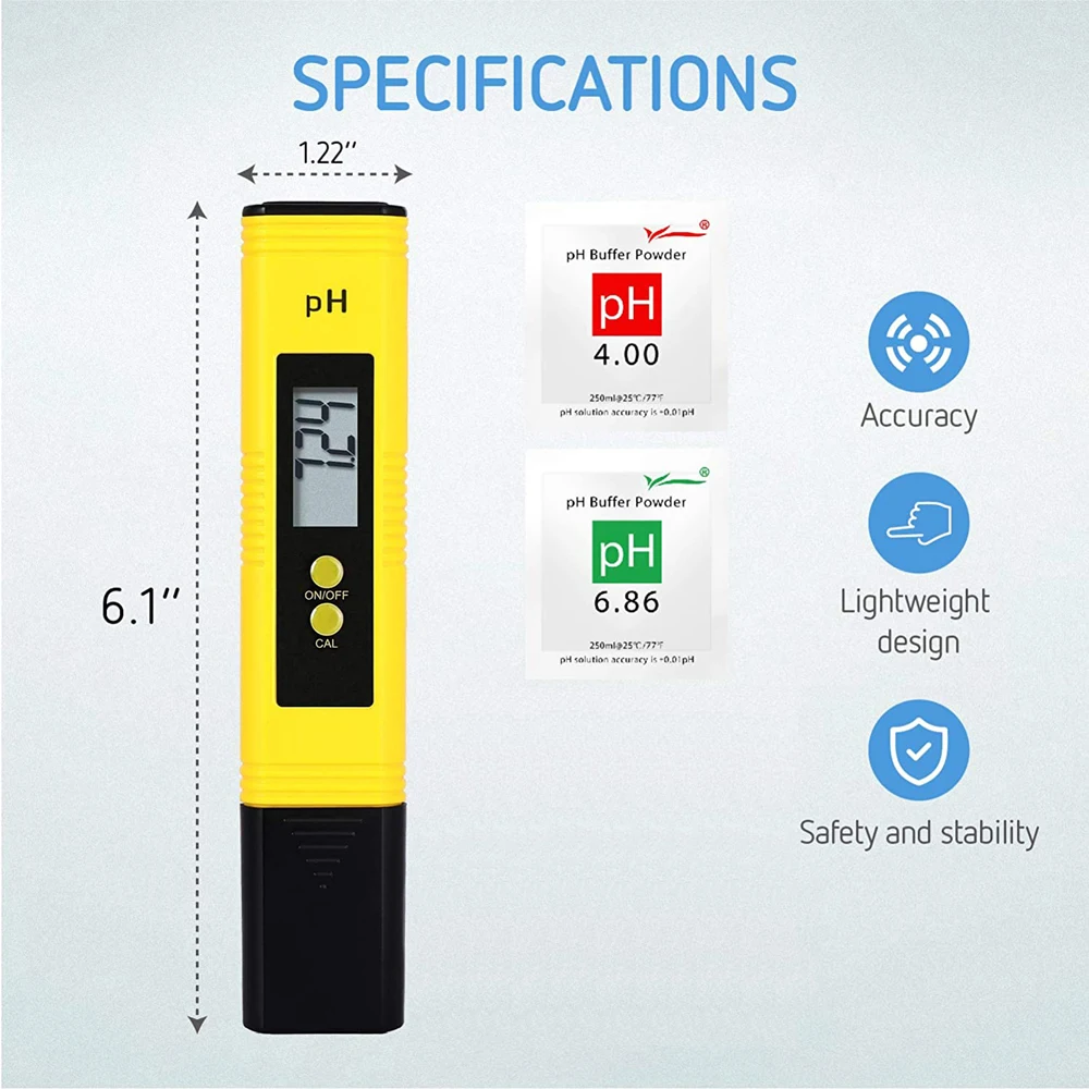 PH Meter 0.01 High Precision for Water Quality Tester with 0 14 Measurement Range Suitable Aquarium Swimming Pool