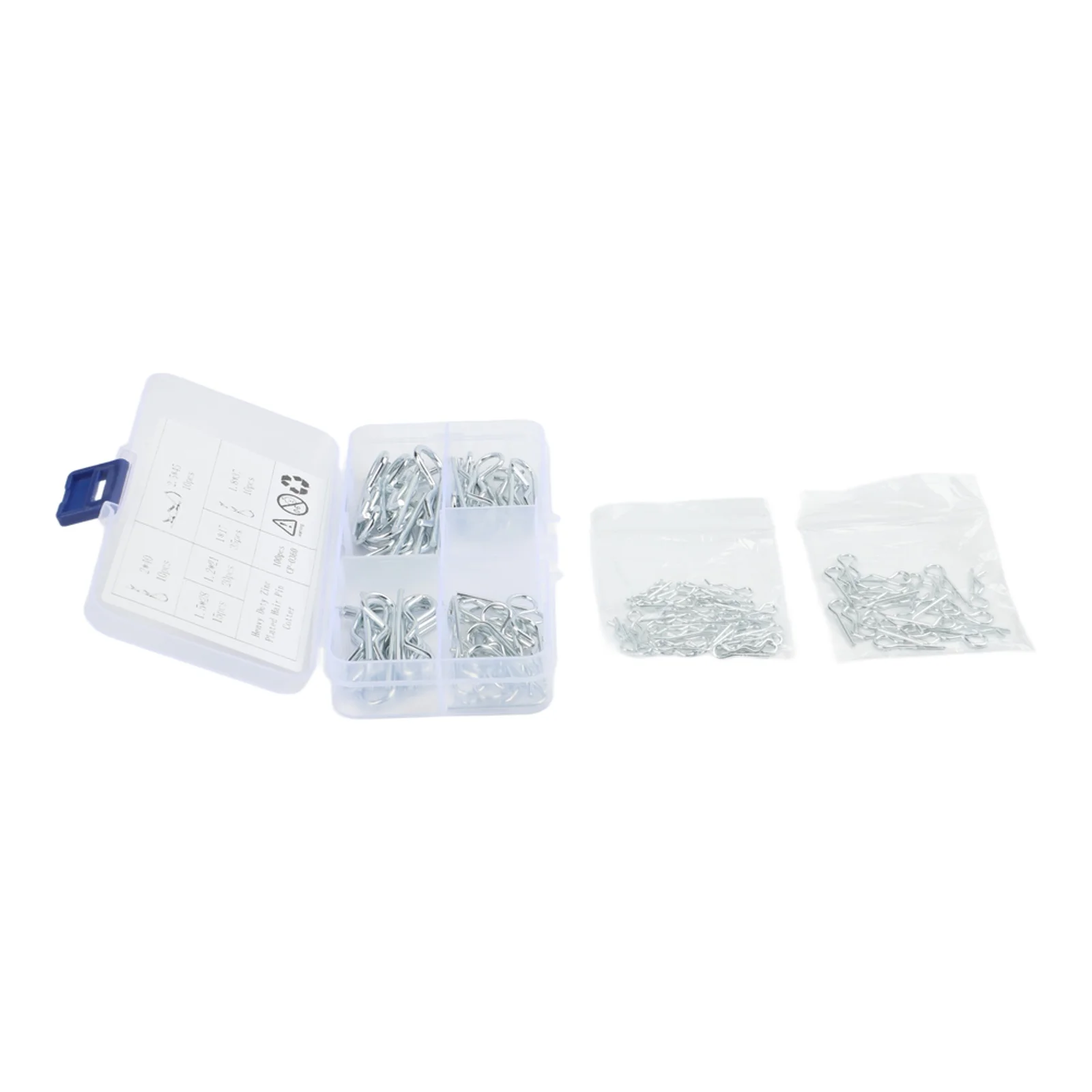 R Type Cotter Pins 100PCS Zinc Plated Carbon Steel for Automotive Steering Linkage and Equipment Installation R