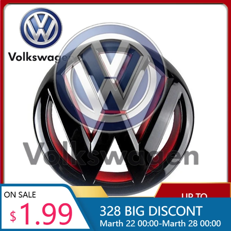 

Car Sticker For VOLKSWAGEN VW Car Front Grill Badges Rear Trunk Emblem Lid Covers Logo Sticker For VW Volkswagen Golf 6 Golf6 MK