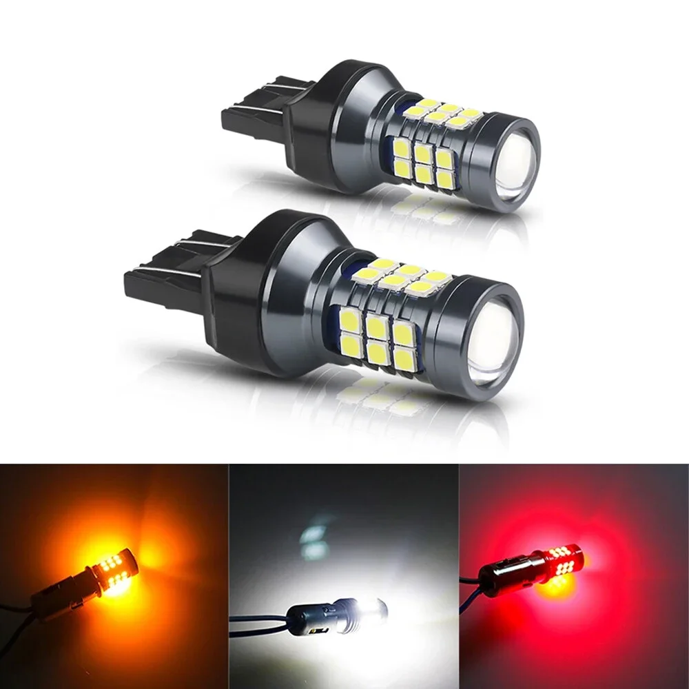 Super Bright Auto Signal Lamp T20 LED 7440 WY21W W21W Led Bulbs 7443 W21/5W Led T20 3030SMD 2Pcs Car Backup Reversing Light