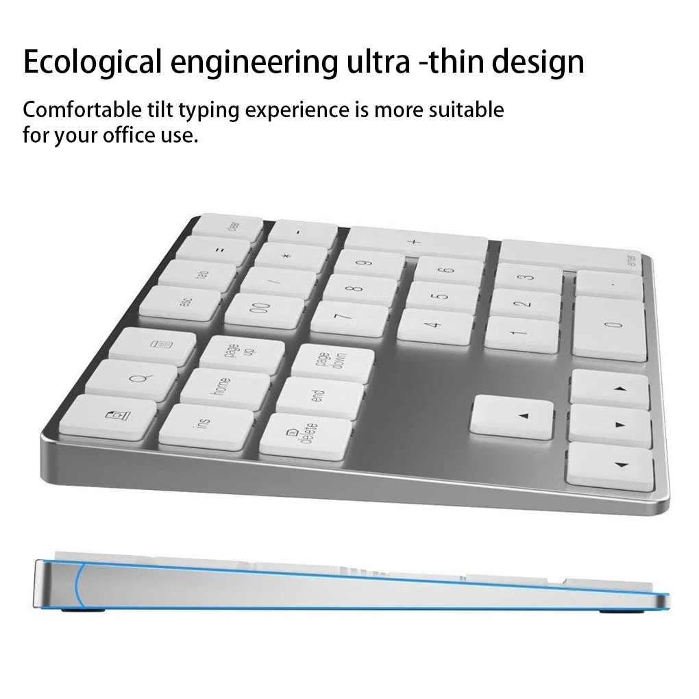 Numeric Keyboard with USB Digital Input Travel Aluminum Small Receiver Strong Stability Ergonomics Pocket Keypad Laptop Computer