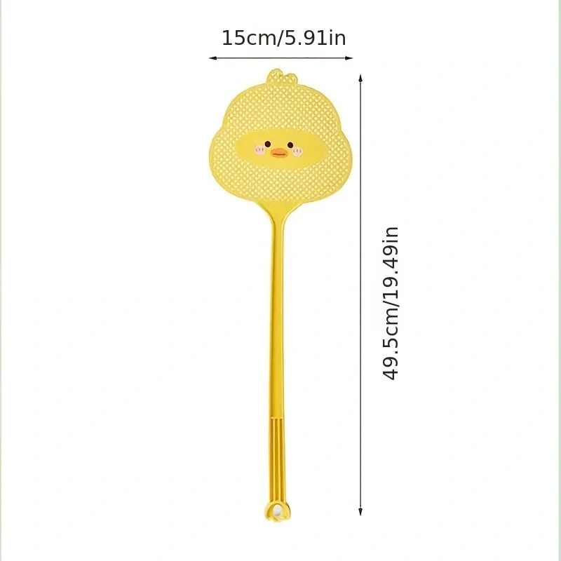 1pc Cute Cartoon Fly Swatter-rozszerzalny uchwyt i wytrzymała, zagęszczona konstrukcja-łatwo zabija komary