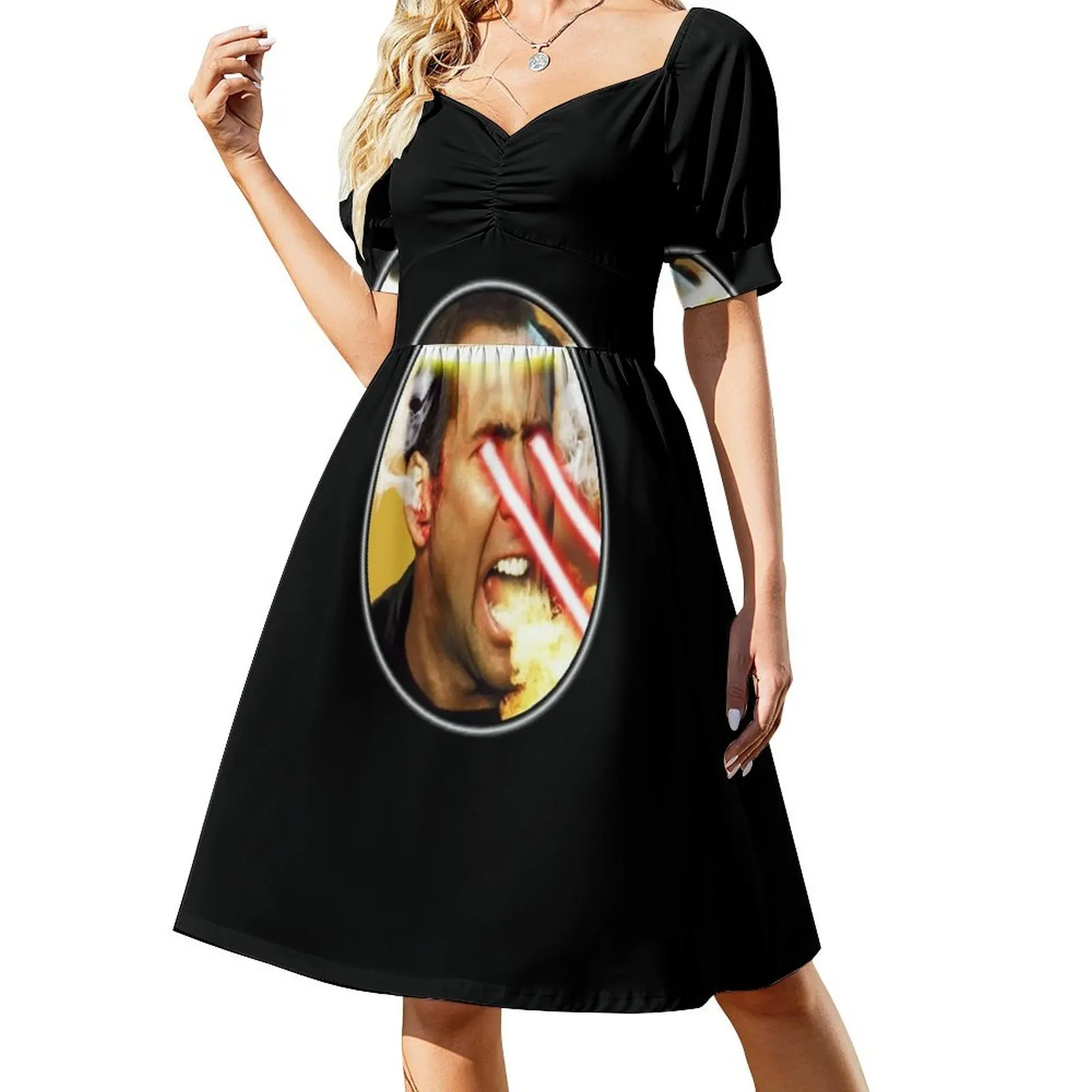 

Nicolas Cage Rage - Nicholas Cage - Nick Cage - Nic Short-Sleeved Dress loose women's dress Women's dress