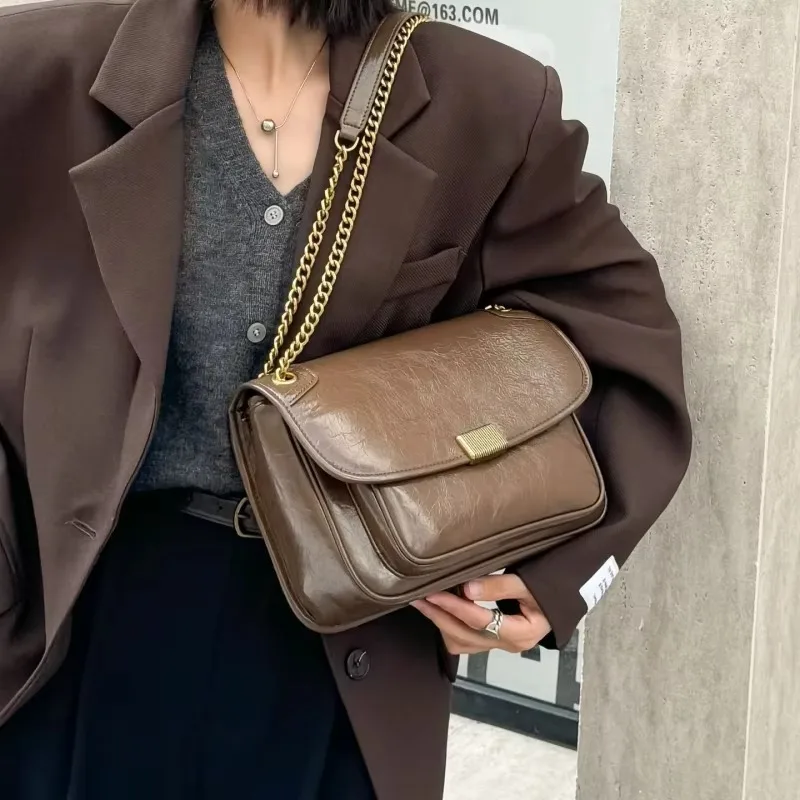 Luxury Handbags Female Crossbody Bags Tofu Small Square Shoulder Bag Women Bags New Fashion Genuine Cowhide Leather Satchel