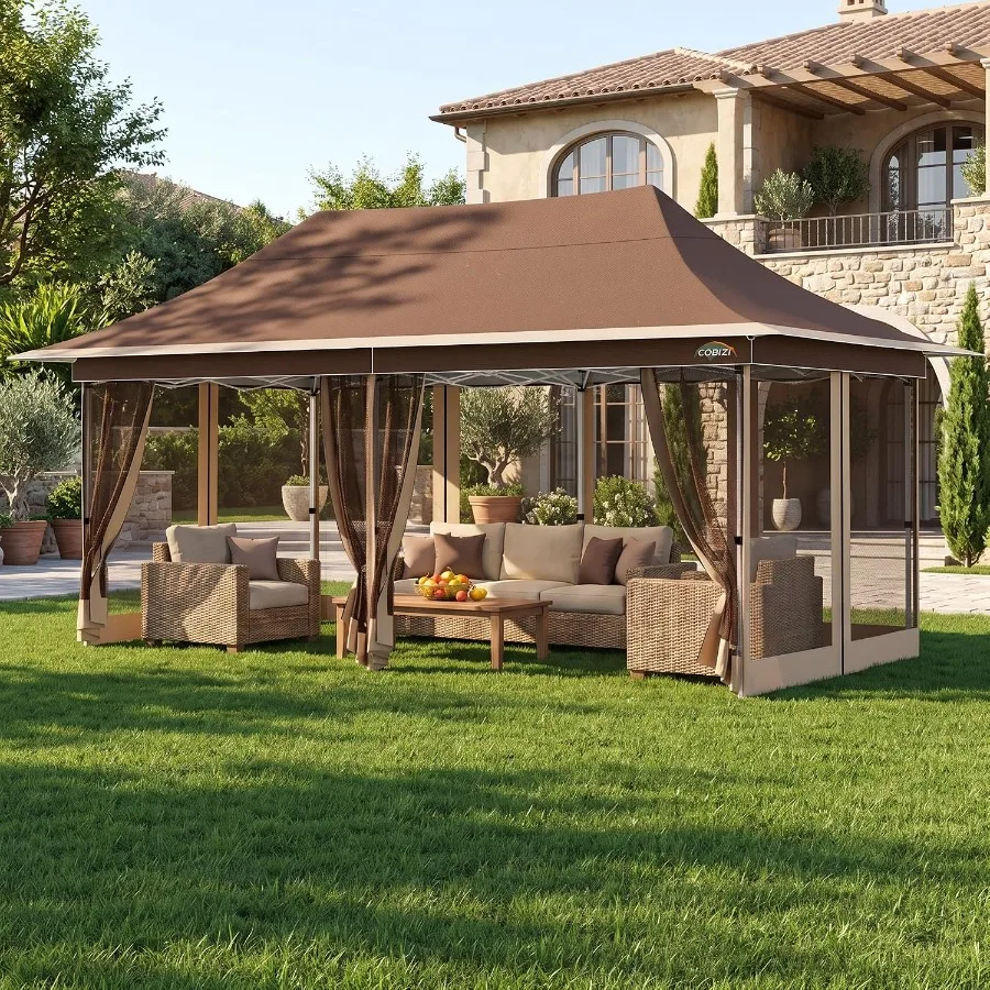 Pop Up Gazebo with Mosquito Netting, Screened Canopy Tent