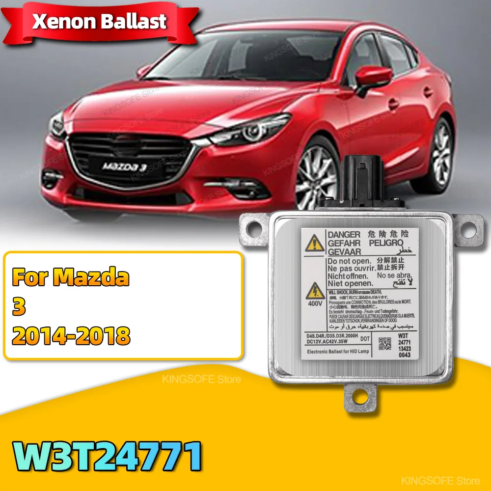 

W3T24771 Ксеноновый балласт фар HID W3T22371 Блок управления D4S D4R Модуль 8301C770 для Mazda 3 2014 2015 2016 2017 2018