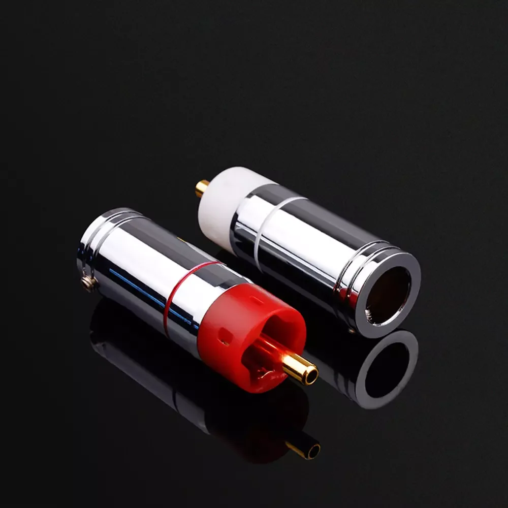 RCA Connector Star Line Audiophile RCA Plug 9mm hole for Speaker Amplifier Cable Connector Gold/Silver Plated RCA Adapter view 4