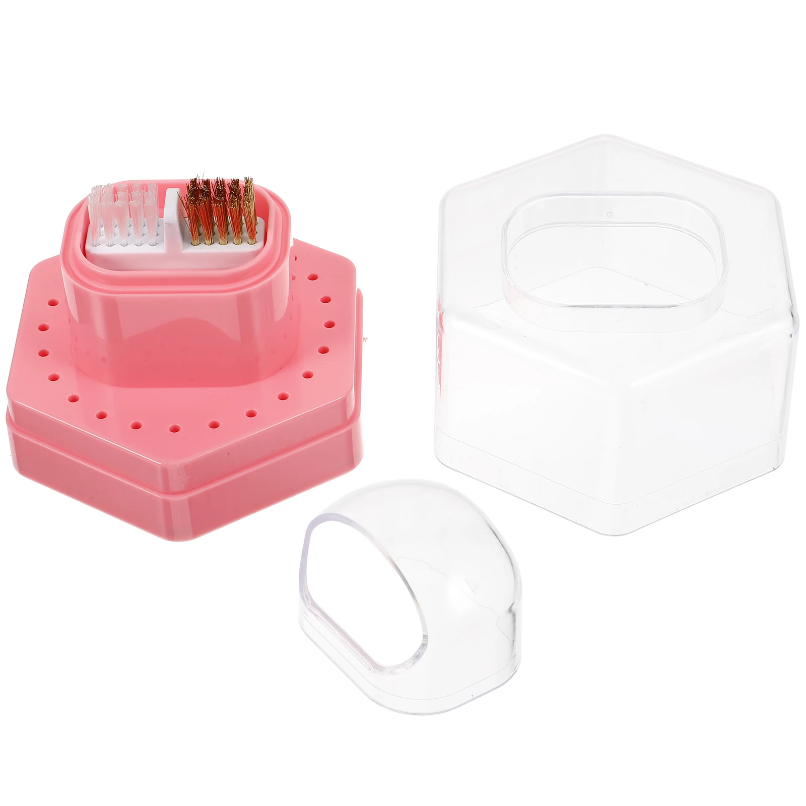 

24 Holes Nail Drill Bits Holder Storage Box for Grinding Heads Manicure Supplies Organizer Case Salon Clean Display