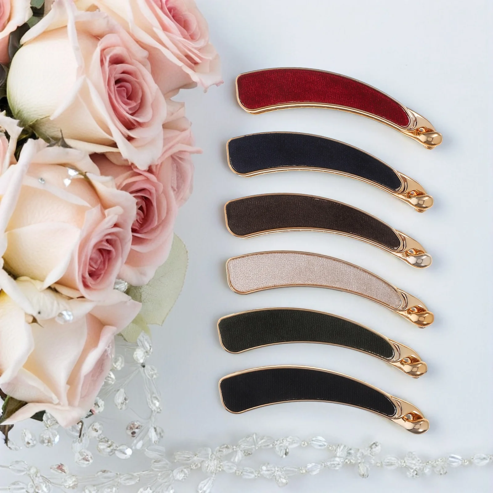 

6pcs Ponytail Hair Clips Claw Toothed Ponytail Holder Updo Bobby Pins Banana Portable Easy Fasten Stay Day Long