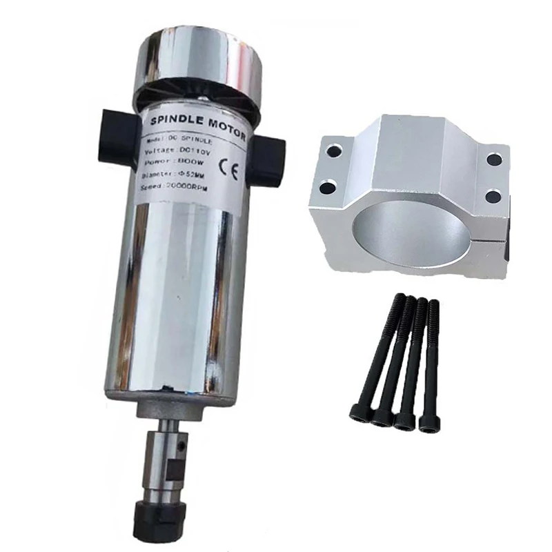 Air cooled 0.8kw DC110V 20000RPM CNC Spindle Motor Chuck DC Spindle Motor 800W ER16 + Power Supply Speed Governor For Engraving