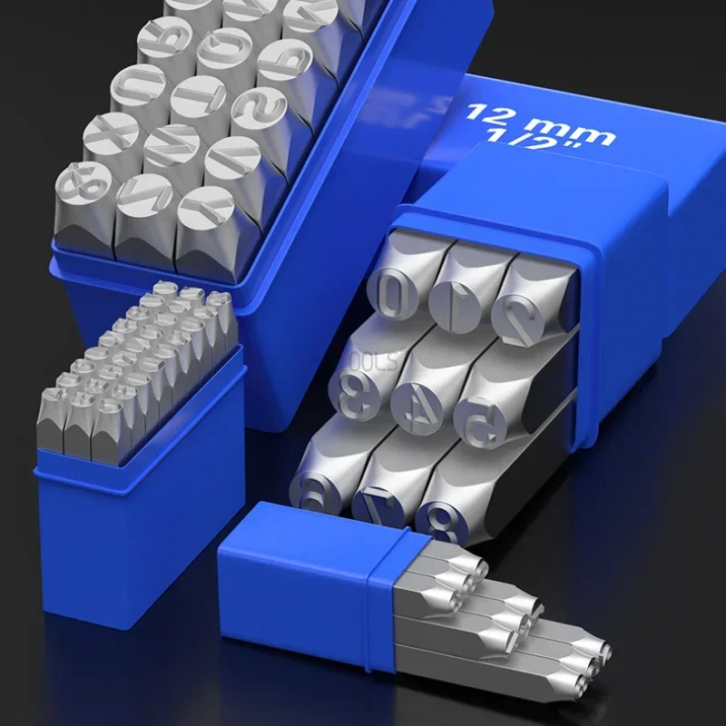 Imagem -04 - Conjunto de Carimbo de Aço com Caracteres do Alfabeto Numérico para Ferramentas de Marcação-kit de Carimbo de Impacto para Ferramentas de Identificação de Gravação Precisa