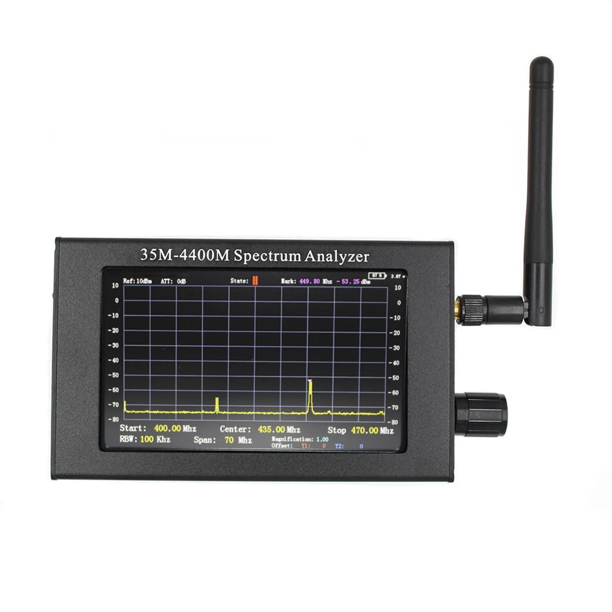 TFTカラーLCDスクリーン,4.3インチ,35m-4400mhzを備えたポータブルスペクトラムアナライザー