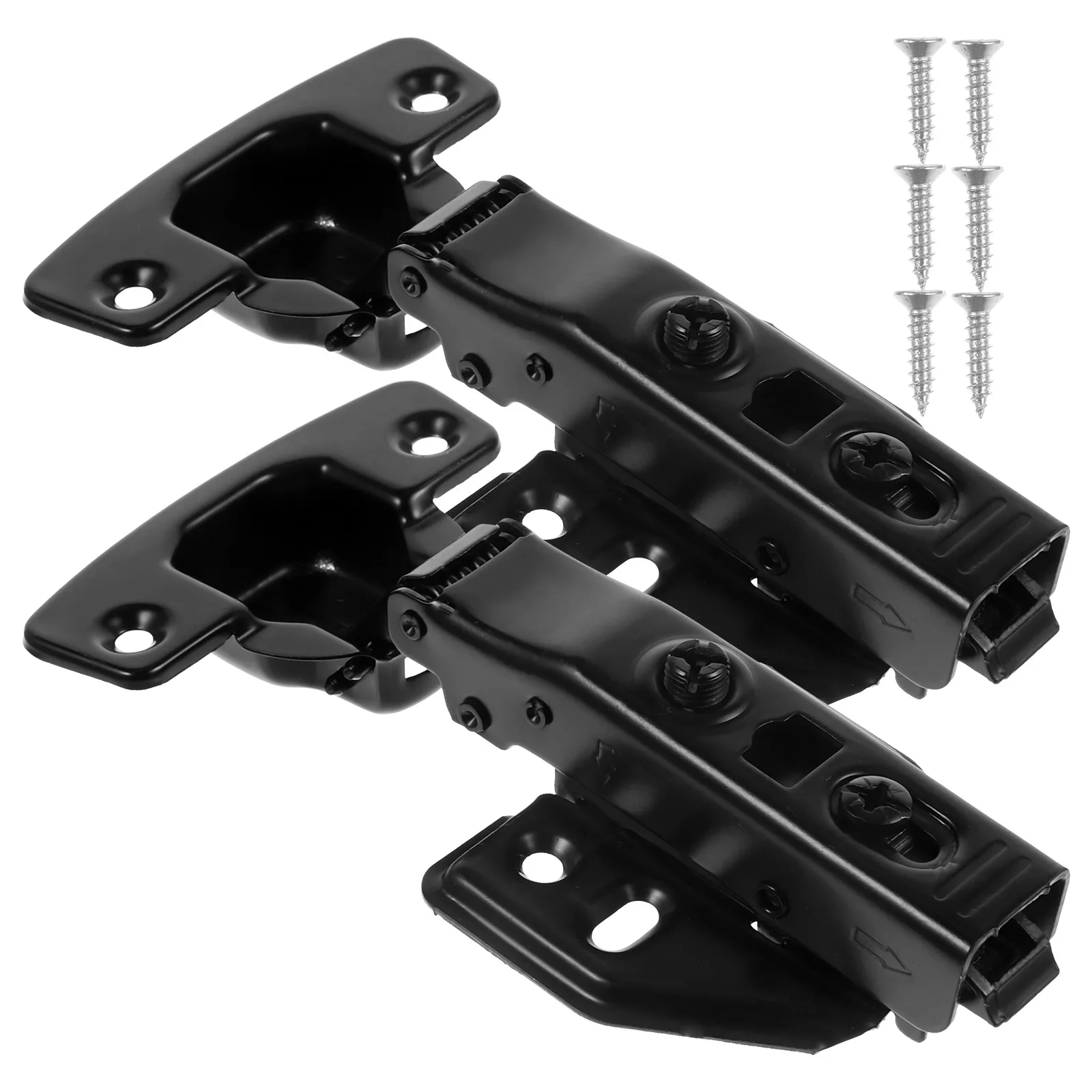 

2Pcs Cabinet Hinges Stainless Steel Full Overlay Concealed Dampening Hinges for Silent Kitchen Door Replacement