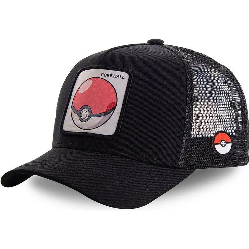 Pokemon Series Cute Cartoon Leather Kachu Psyduck Summer Net Hats Ventilated Men\'s and Women\'s Baseball Caps Hip Hop Fashion