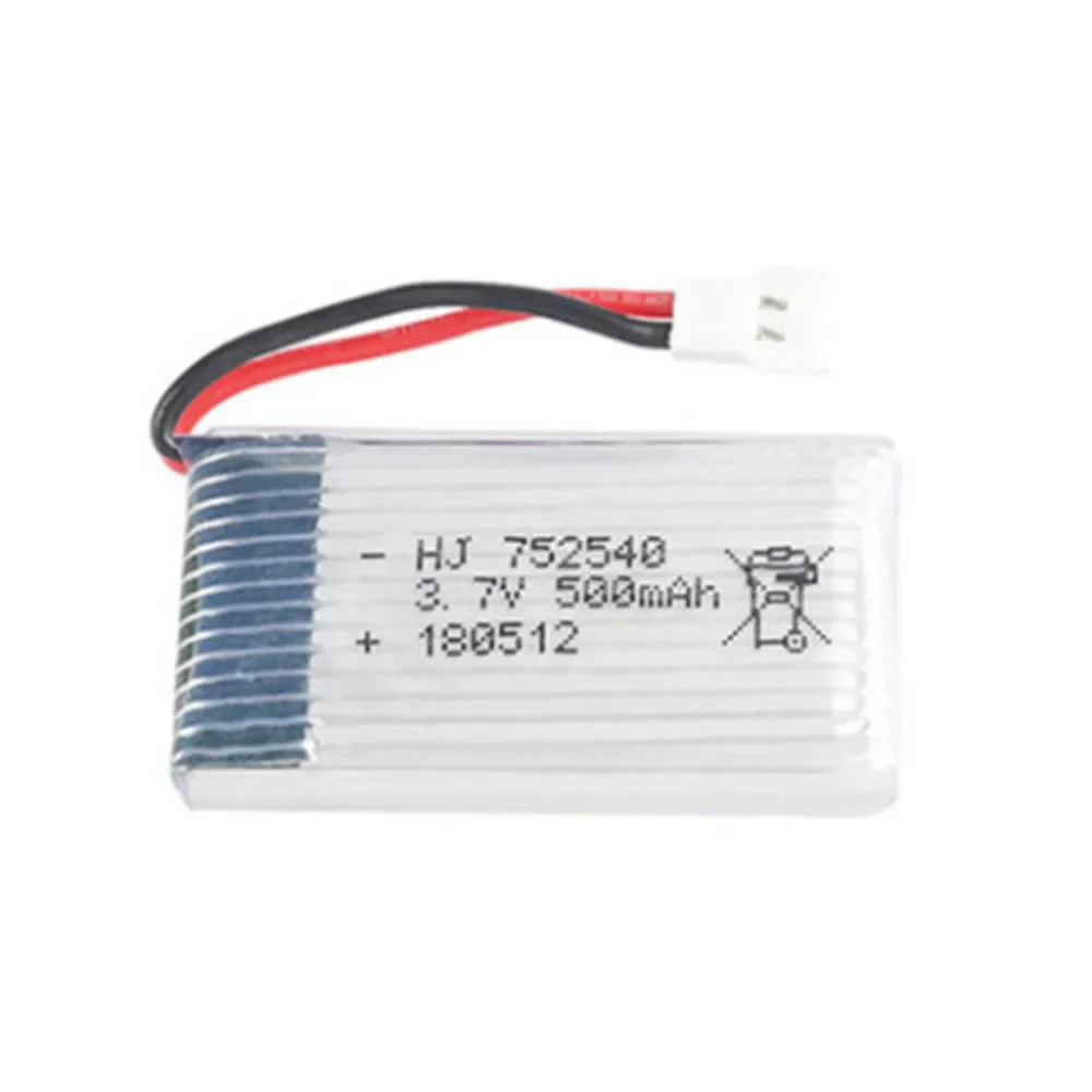 3.7V 500mAh 752540 Lipo Battery+Charger For Syma X5C X5SW M68 Cheerson CX-30 H5C RC Drone Spare Parts 3.7 v Rechargeable Battery