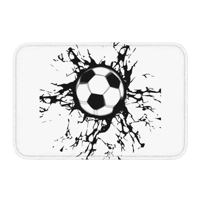 Soccer Super Shot Ball Wall Breaker Doormat Non-Slip Kitchen Bath Mat Garden Garage Door Floor Entrance Carpet Rug