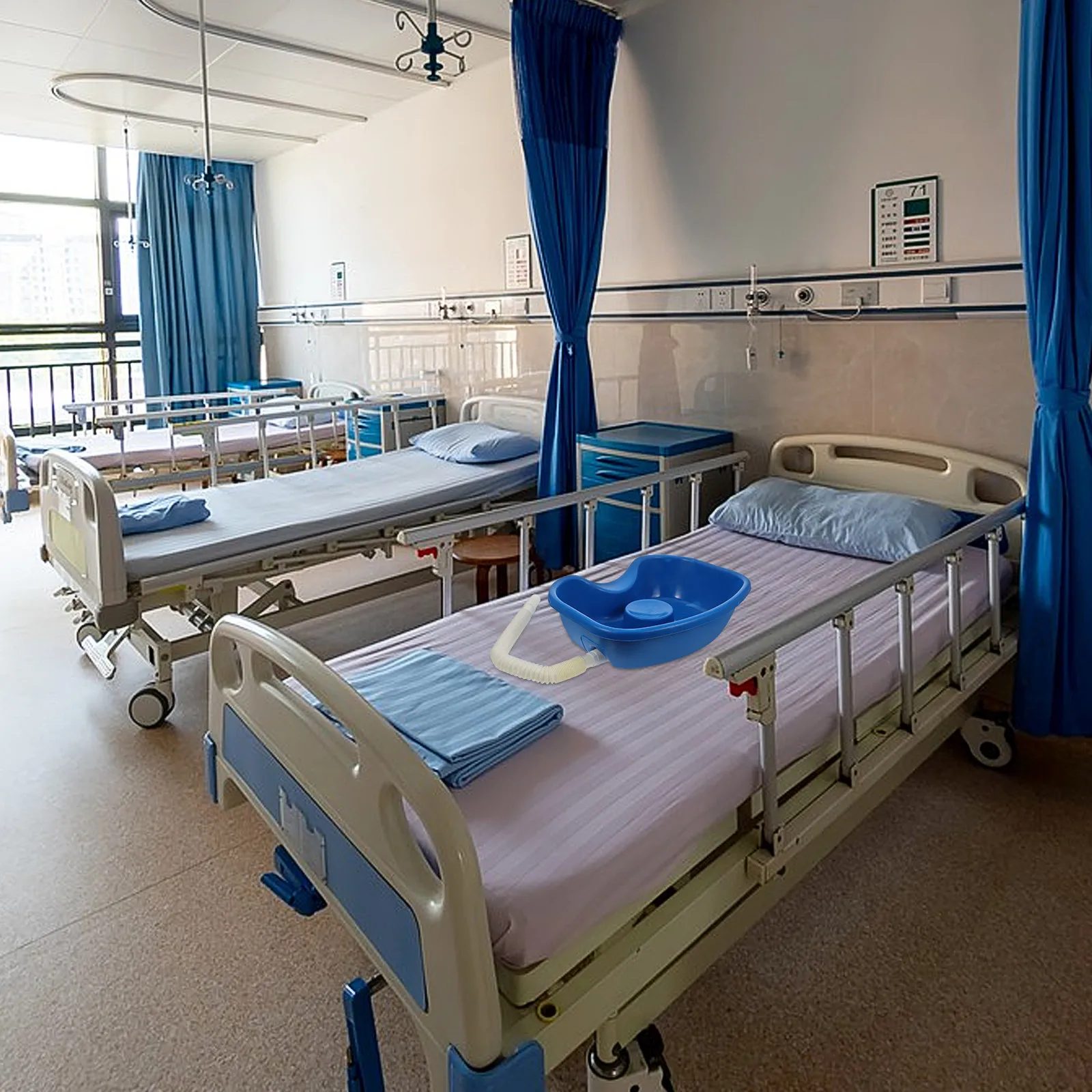 

Hair Washing Basin For Bedridden Patients Portable Shampoo Sink Elderly Kids Disabled Postpartum Care Long Tube Messfree Flow