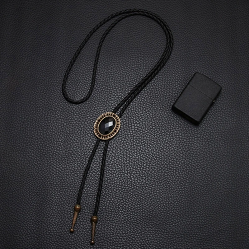 Bolo Tie for Men Handmade Western Cowboy Style Necktie with  Decorations Halloween Costume Accessories