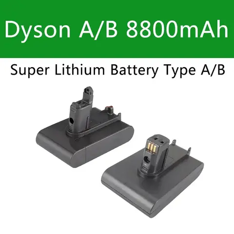 Dyson 22,2 V 8800 mAh passend für Typ A oder B Li-Ionen-Vakuumbatterie für Dyson DC35 DC45 DC31 DC34 DC44 DC31 Animal DC35 Animal