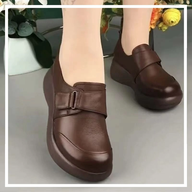 Buty wiosenne jesienne dla kobiet platformy z okrągłym czubkiem buty jednokolorowe casualowe buty damskie wygodne oddychające New Chaussure Femme