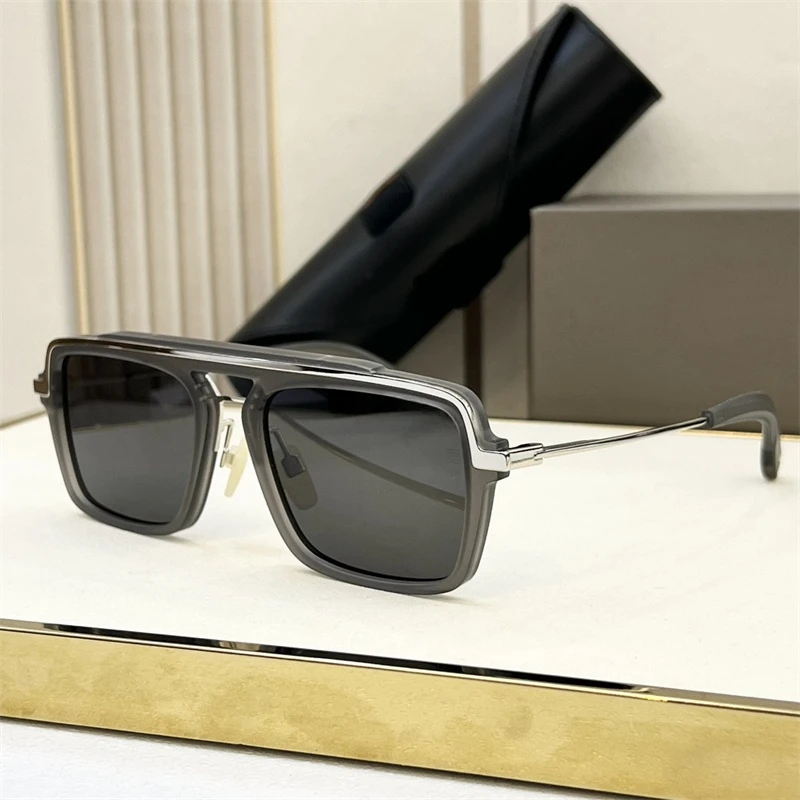 Dilta Lancier Dls400 Rechthoek Trendy Zonnebril Tinten Voor Vrouwen & Mannen Mode Uv Beschermd Titanium Zonnebril Voor De Mens