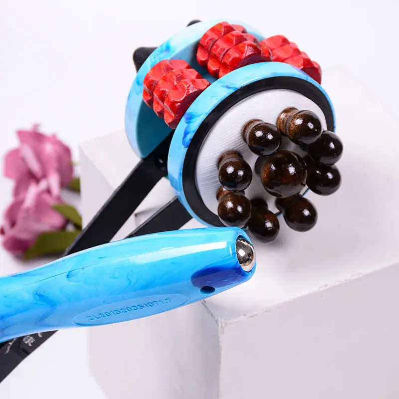 온열찜질기 Wooden Massage Hammer Back Head Knock Massager Stick Back Relax Multifunctional Cervical Vertebra Roller Home Massagem