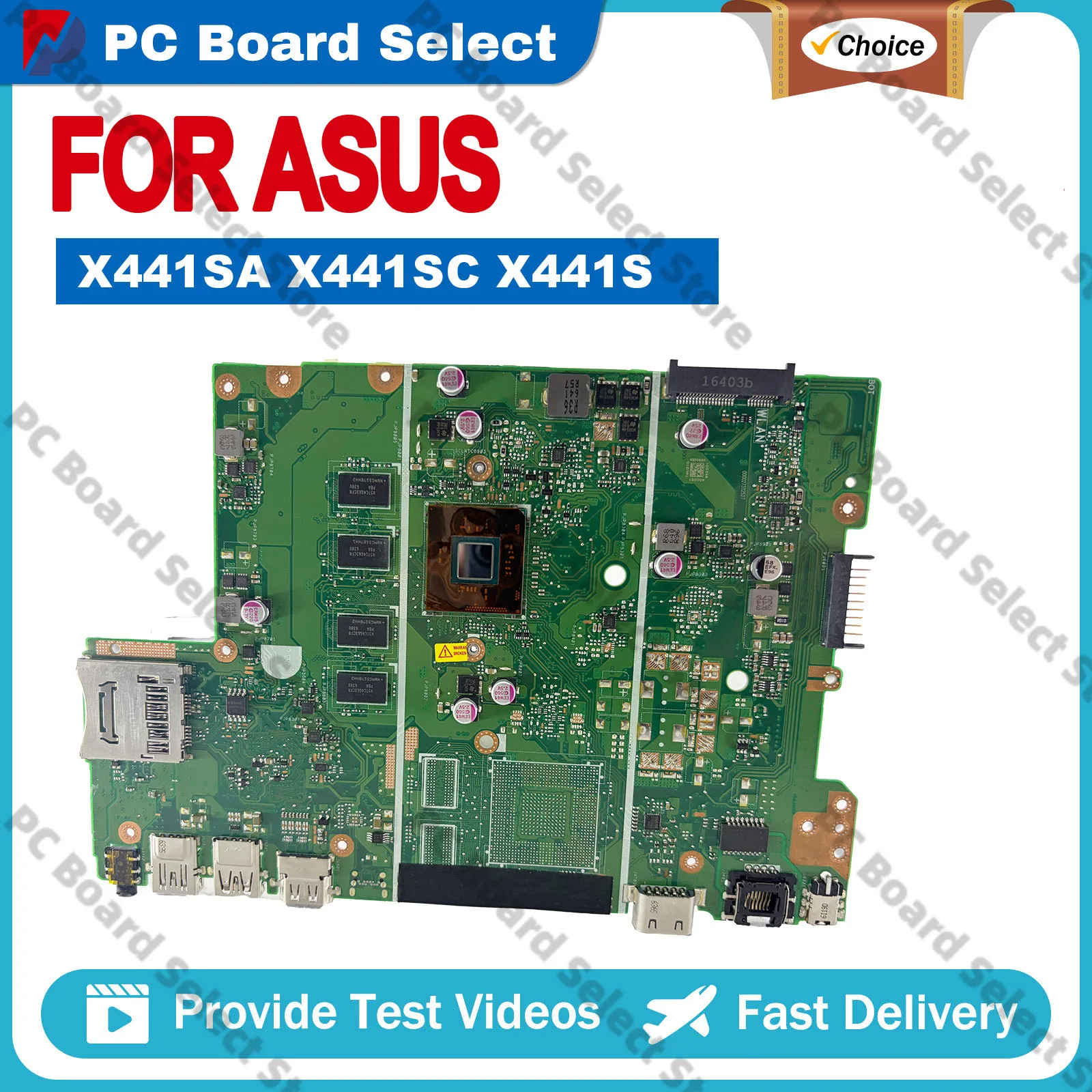carte-mere-d'ordinateur-portable-x441sa-pour-asus-vivobook-a441s-f441s-x441sc-x441sa-x441s-avec-processeur-celeron-tests-100-reussis-expedition-rapide